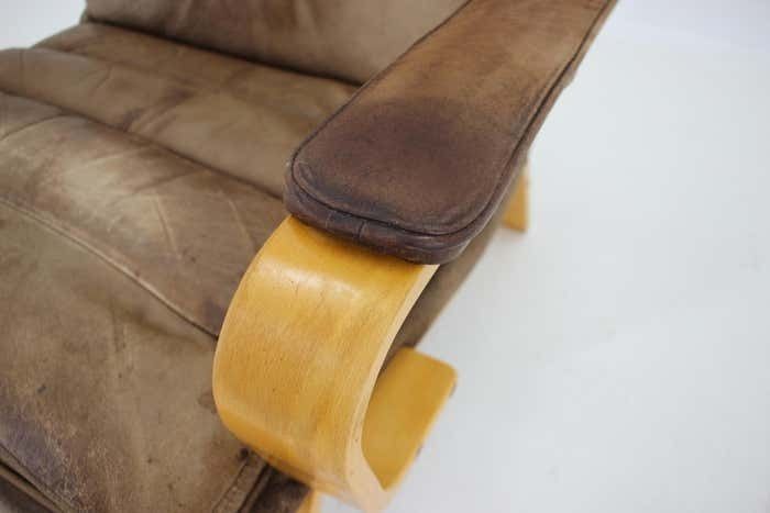 826.0 1970s Yngve Ekström "Contino" Leather Armchair, Sweden photo