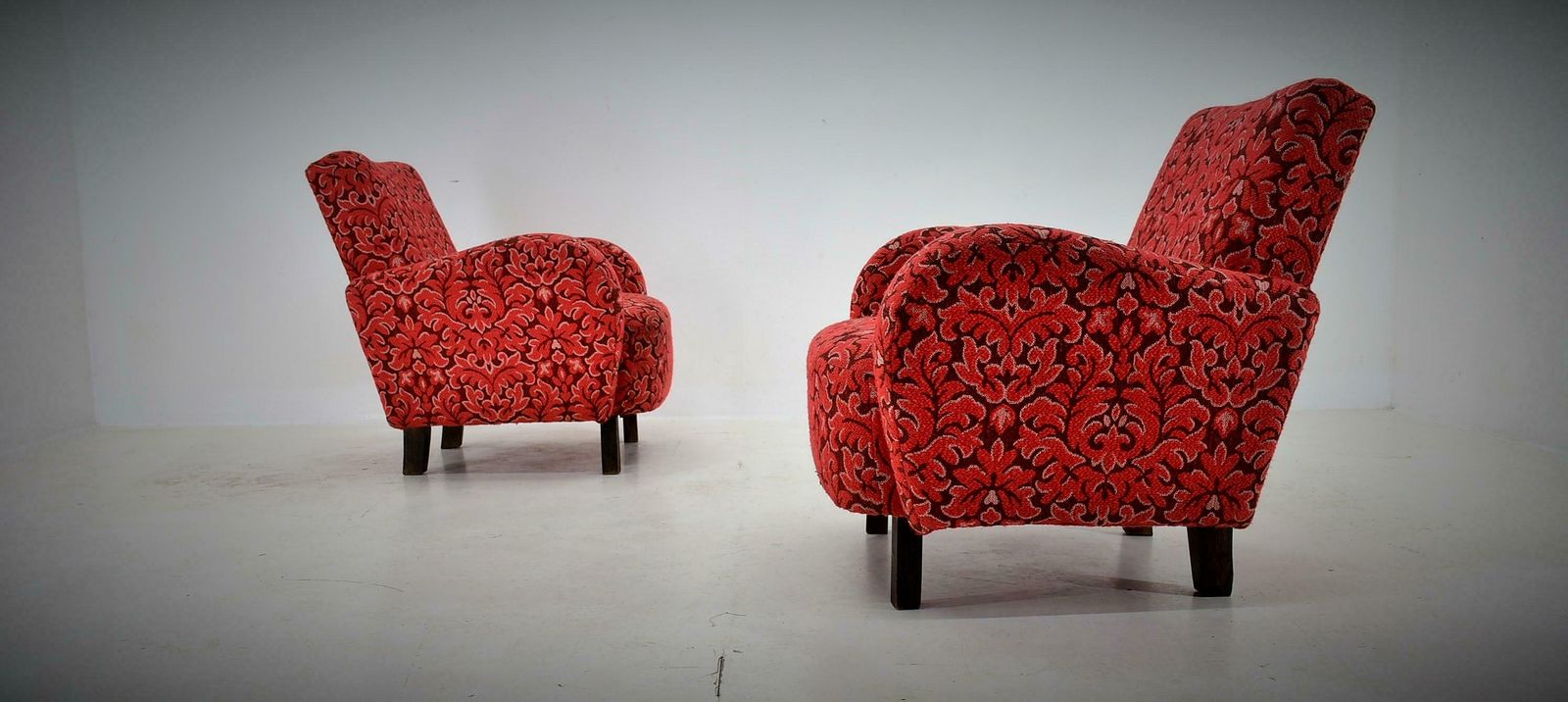 1310.0 Set Of Two Rare Art Deco Armchairs H 283 By Jindřich Halabala, 1949s photo