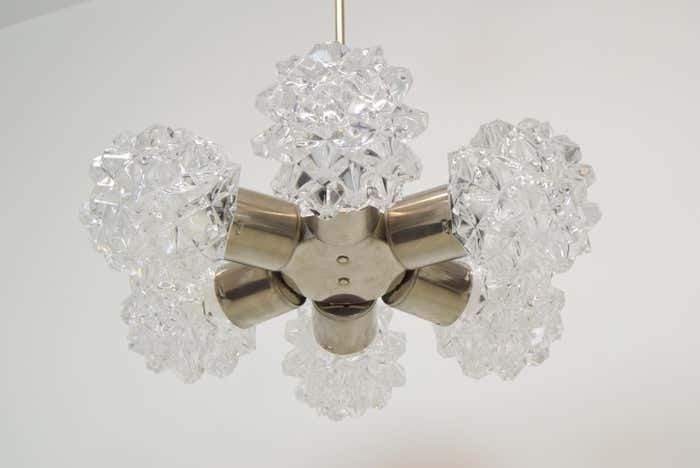 Set Of Two Chandeliers By Kamenicky Senov, 1970's photo vinterior