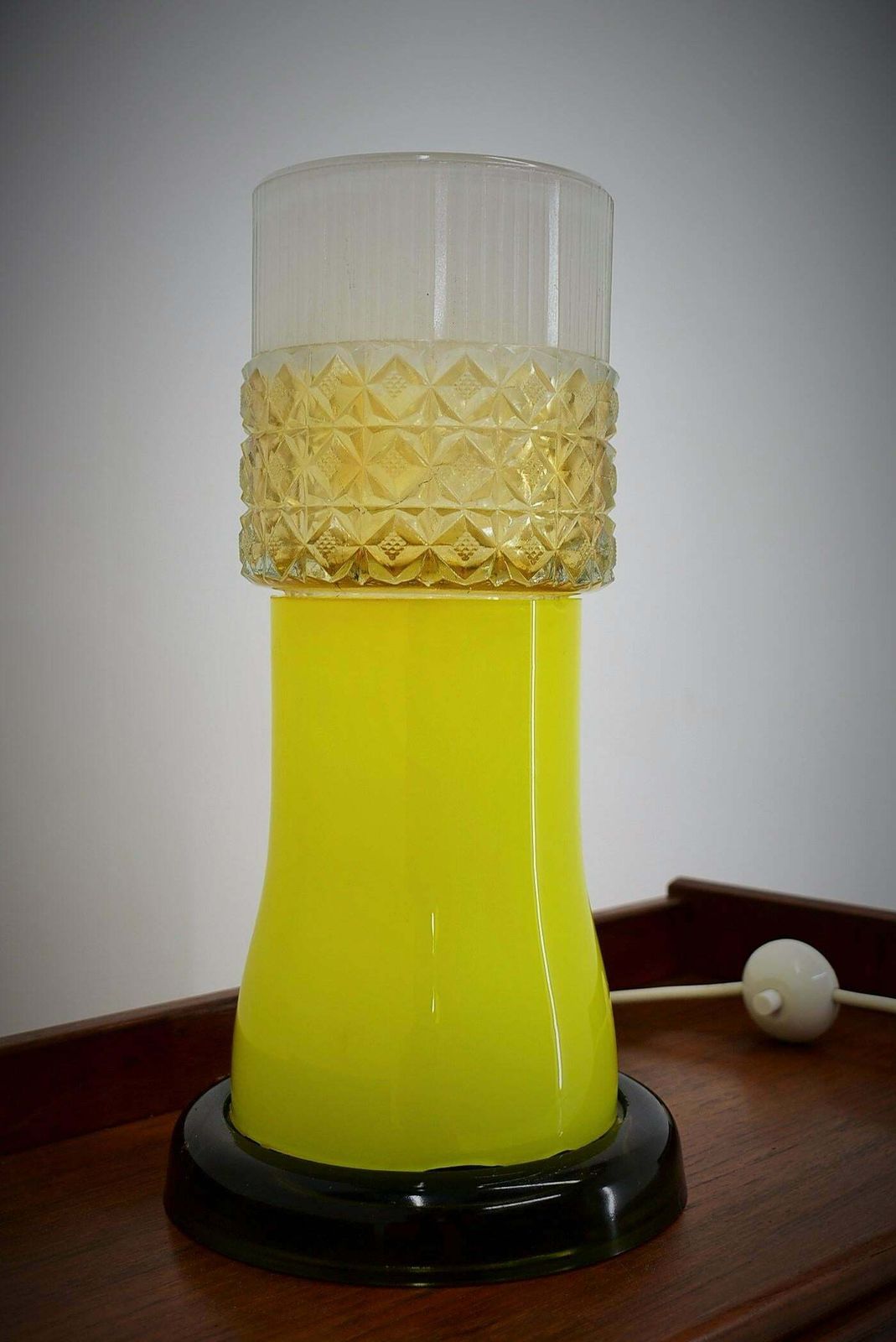 All Glass Table Lamp By Beleuchtungsglass Kombinat Görlitz, 1960s photo Lighting