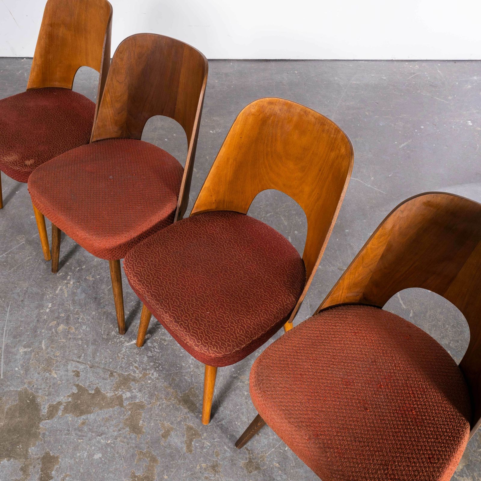 1960’s Set Of Four Upholstered Dining Chairs – Oswald Haerdtl photo Furniture