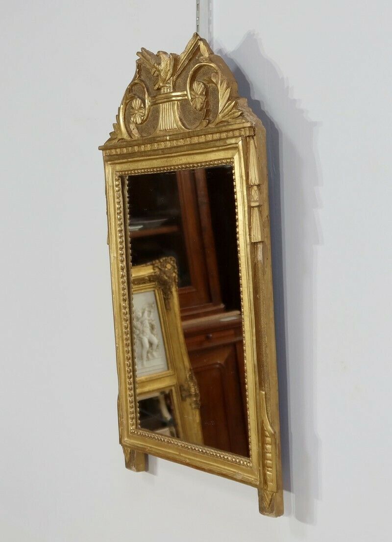 Mirror In Gilded Wood, Louis XVI Style, Early 20th Century photo for sale