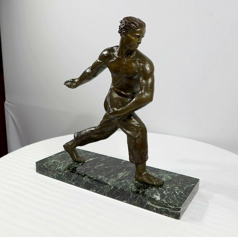 Bronze “The Sower” By A. Kelety, Art Deco – 1930 photo Home Decor