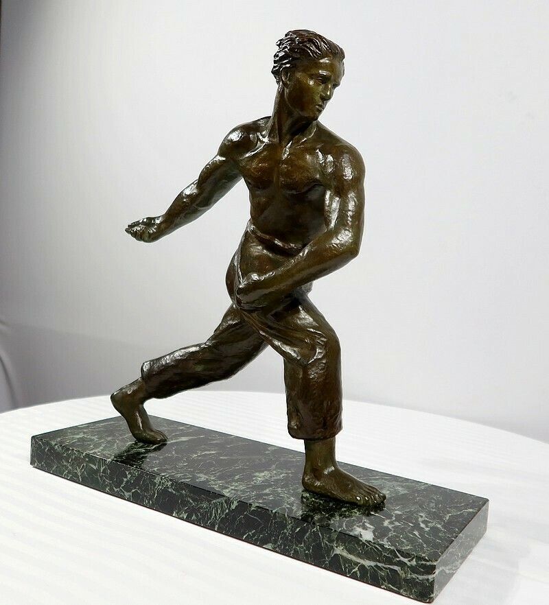 photo vinterior Bronze “The Sower” By A. Kelety, Art Deco – 1930