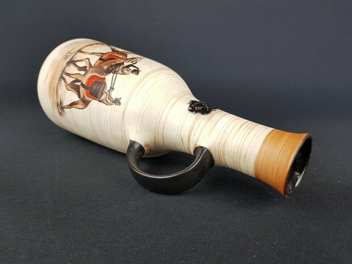 Vintage Dumler Und Breiden Vaas 1342/24 Met Oase Decor West German Pottery Ca. Jaren 1960 Fat Lava Era photo for sale