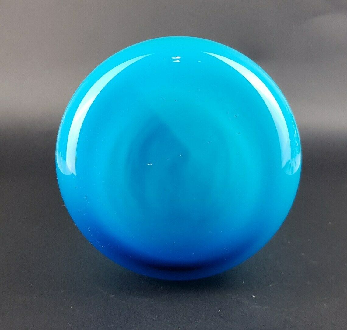 Vintage Holmegaard Kastrup Glas Blue "Gulvase" Cased Glass Baton Vase By Otto Brauer Denmark photo Home Decor