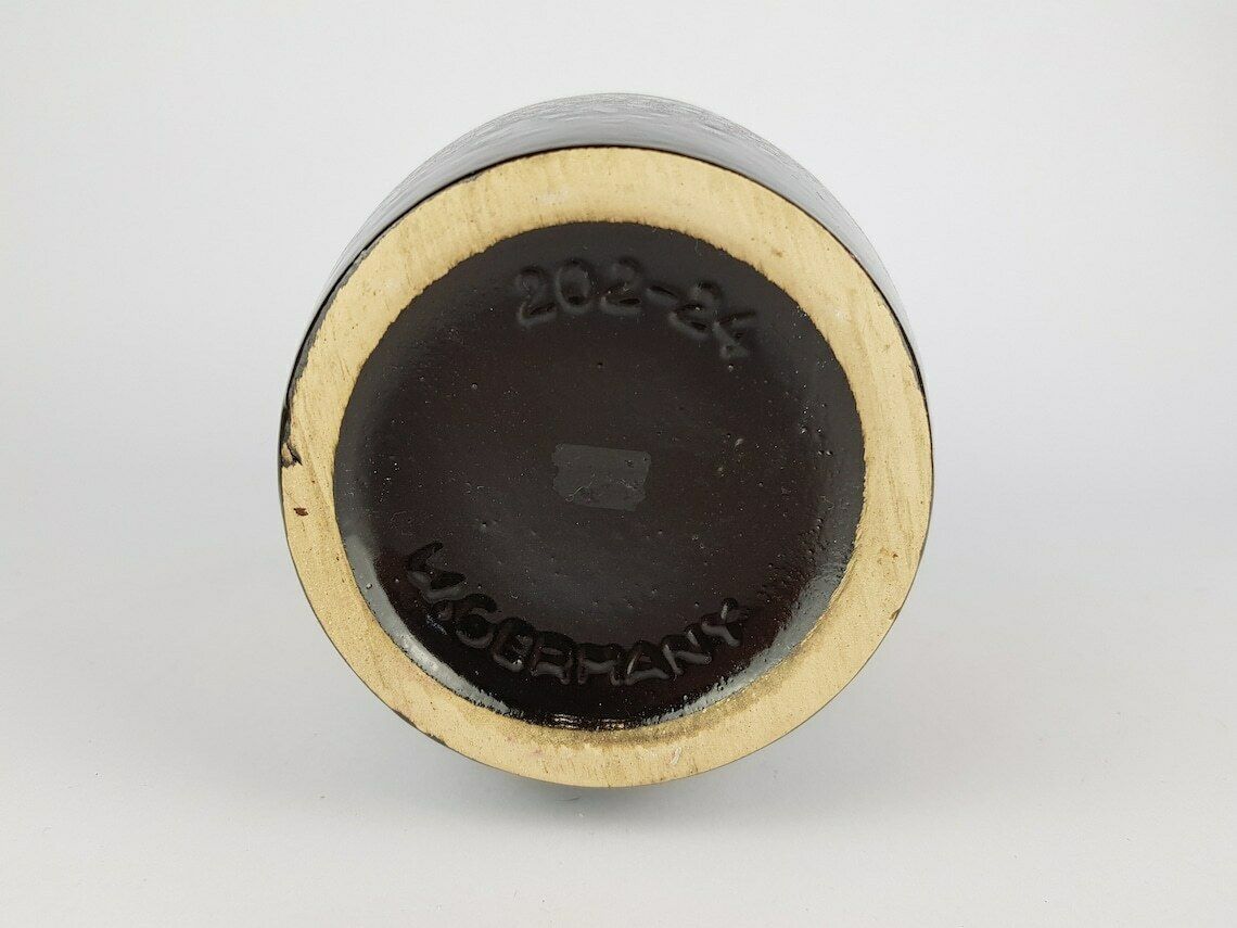 Vintage Blauw En Bruin Scheurich Keramik Fat Lava Vaas 202 24 West Duits Aardewerk Jaren 1960–1970 photo vinterior