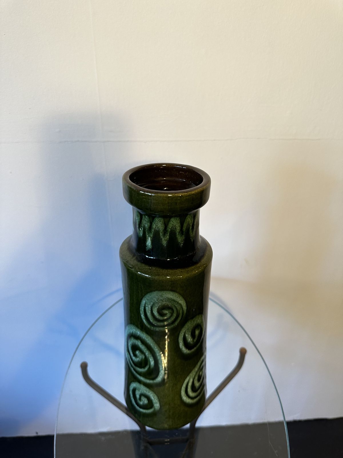 Very Rare Rich Green ‘High’ West German Vase By Aloïs Scheurich, 1960 photo furniture