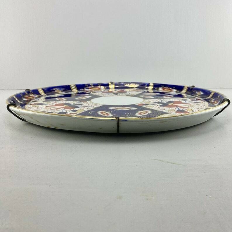 Antique Large Imari Fenton Charger   Country House Decor   19th Century photo vintage