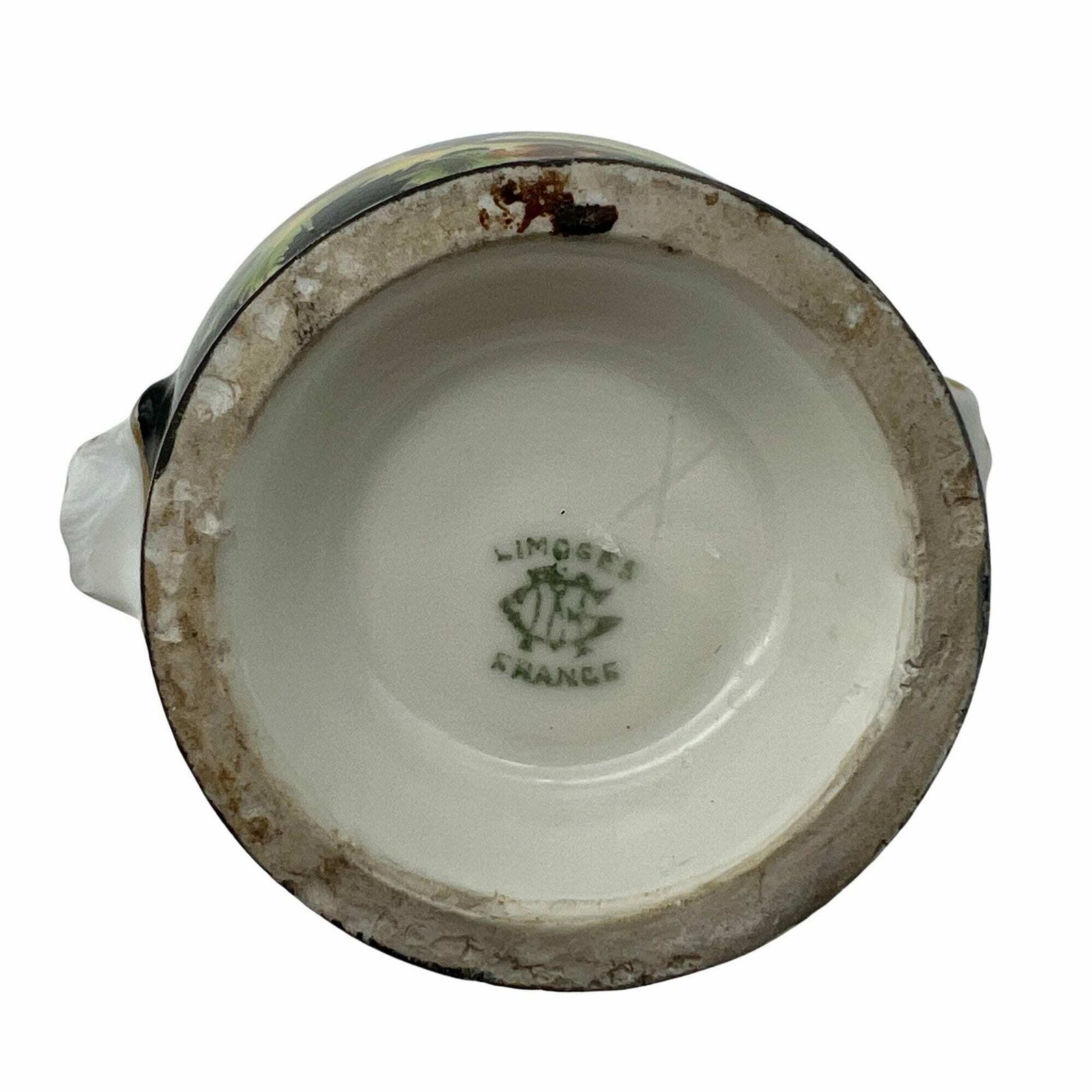 photo for sale Antique Limoges Mavaleix & Granger Painted Porcelain Inkwell   Art Deco Period   Study Decor   Office Decor