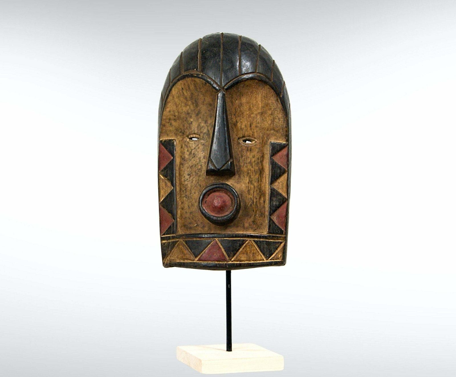 Antique African Drc Ethnic Bira Tribal Mask Wall Hanging photo Art