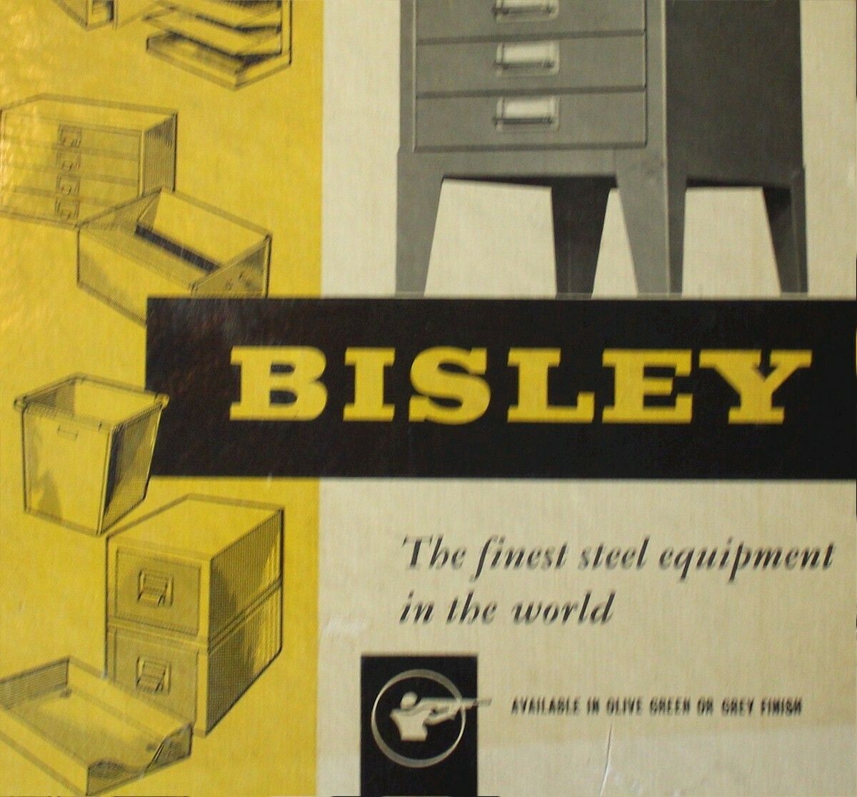 Advertising Sign For Bisley Steel Furniture photo for sale