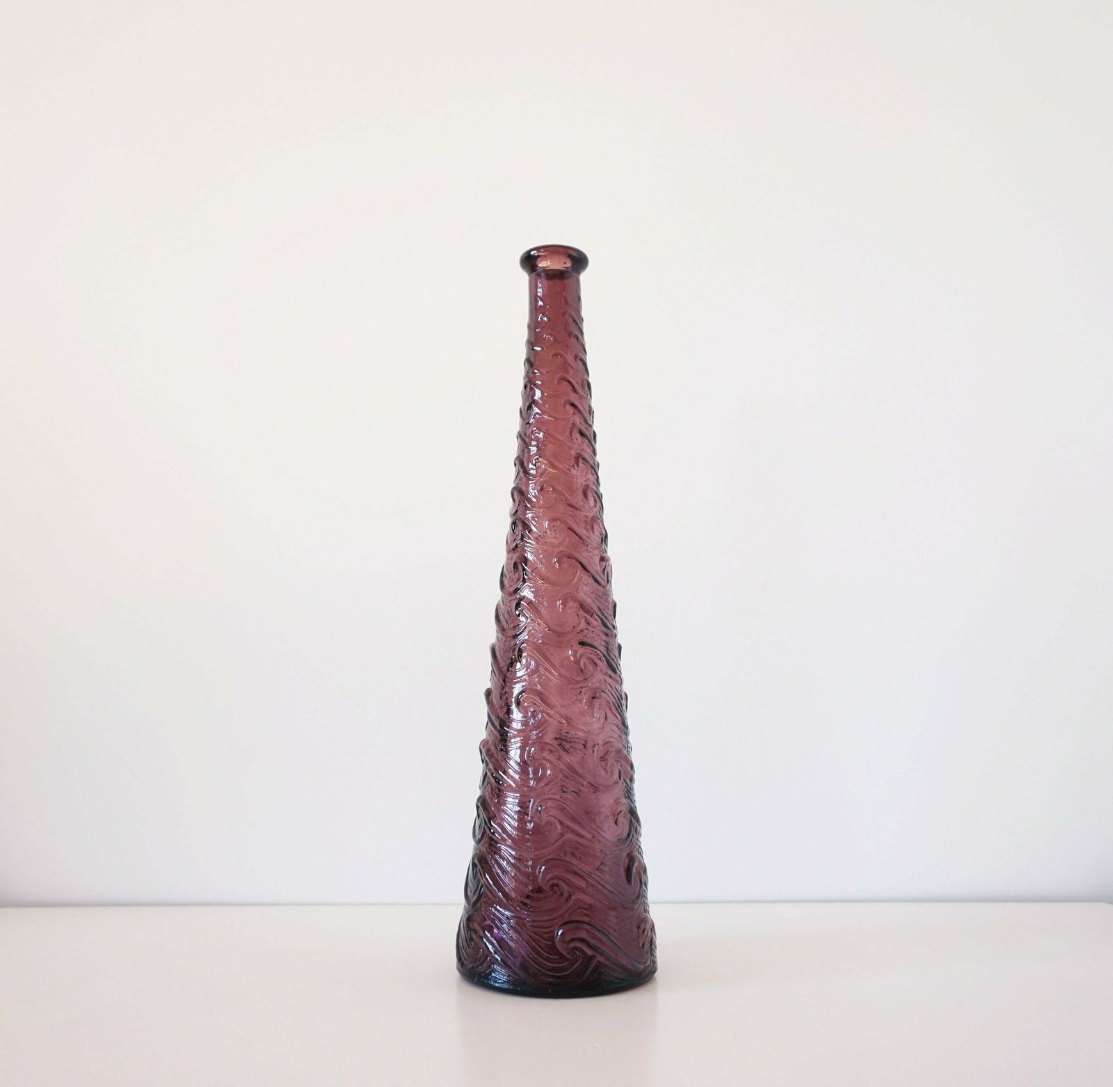 Vintage Purple Empoli Italian Bottle Or Carafe