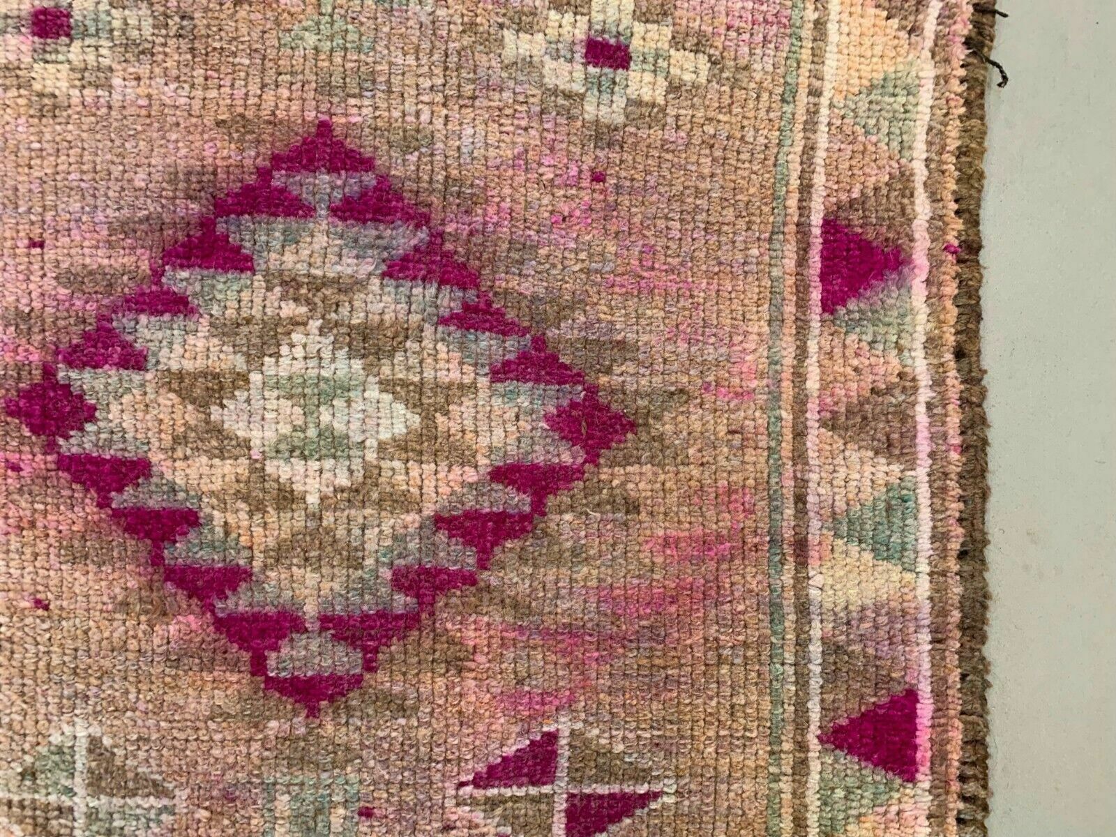 Vintage Turkish Tribal Runner Veg Dye Wool Rug Tribal, Handmade photo vintage