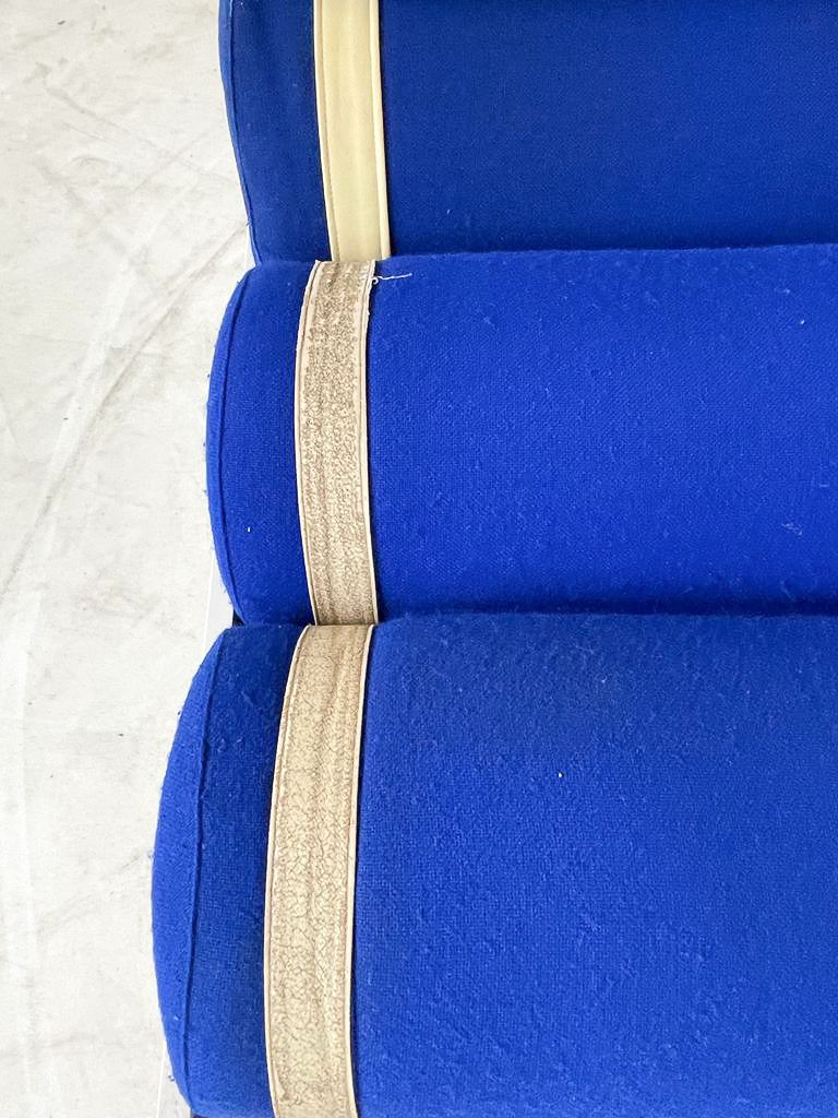Pair Of Italian Mid Century Modern Red & Blue Armchairs photo Furniture