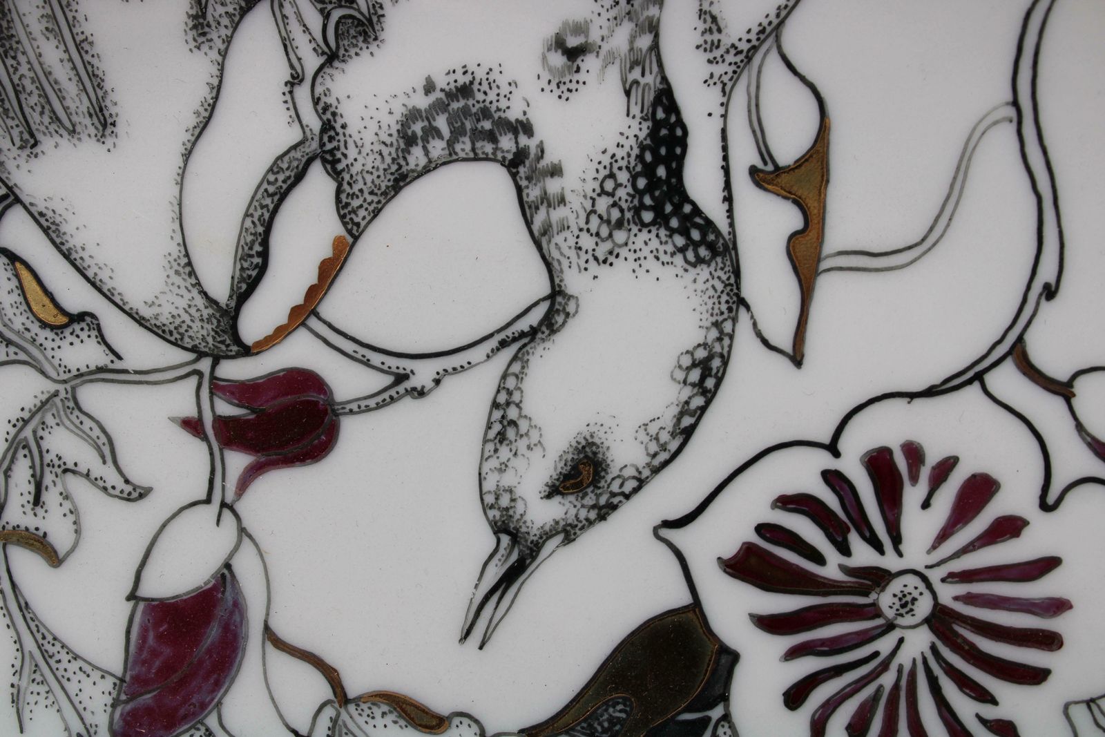 Ieva Liepina Birds 2009, Painted Porcelain Plate, photo 421.0