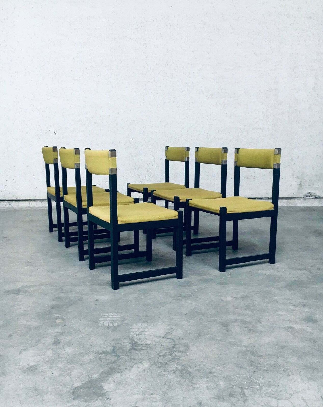 Mid Century Modern Design Eetkamerstoelen Door J. Batenburg Voor Mi, België, 1969 photo vintage