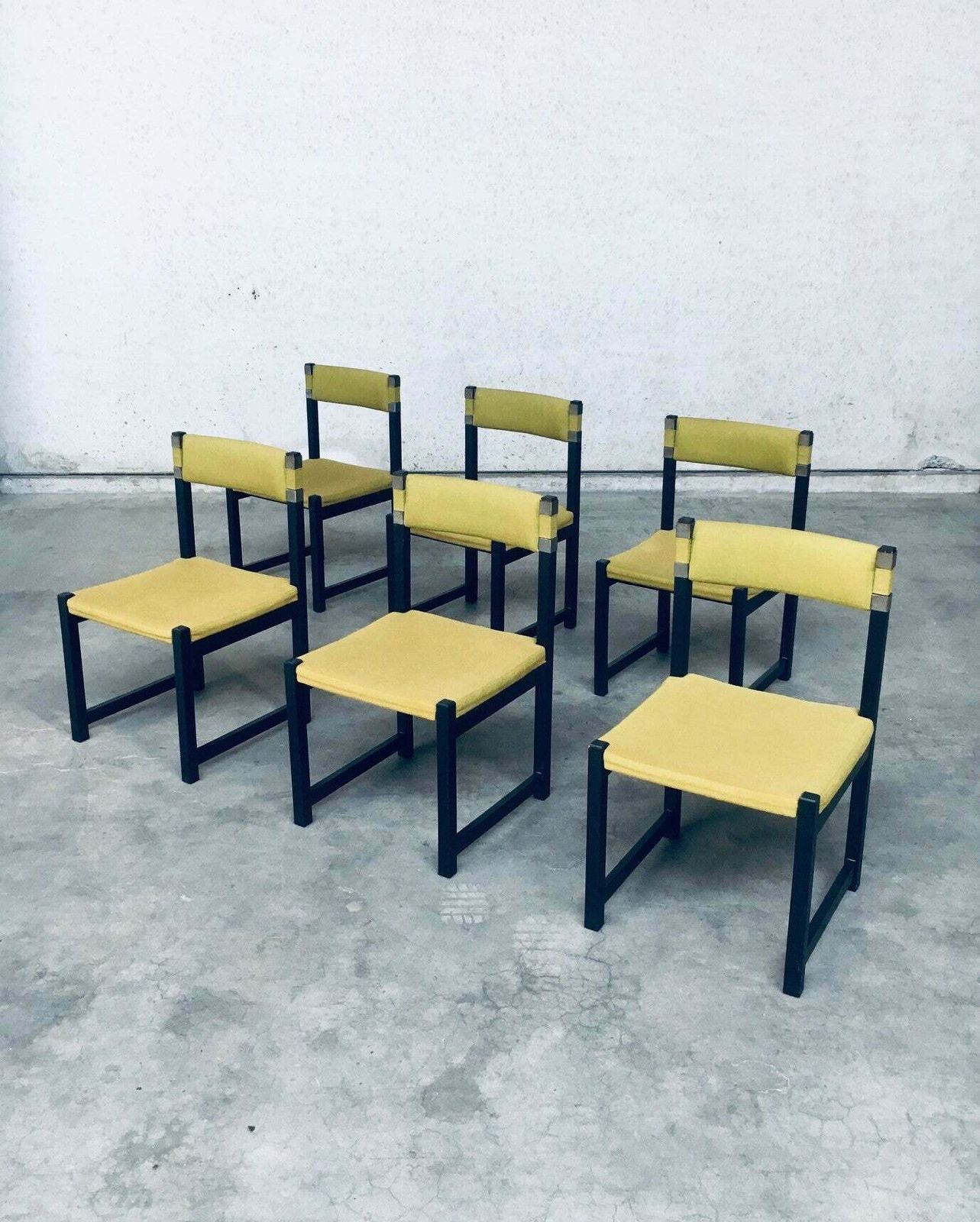 photo for sale Midcentury Modern Design Dining Chair Set By J. Batenburg For Mi  Belgium 1969