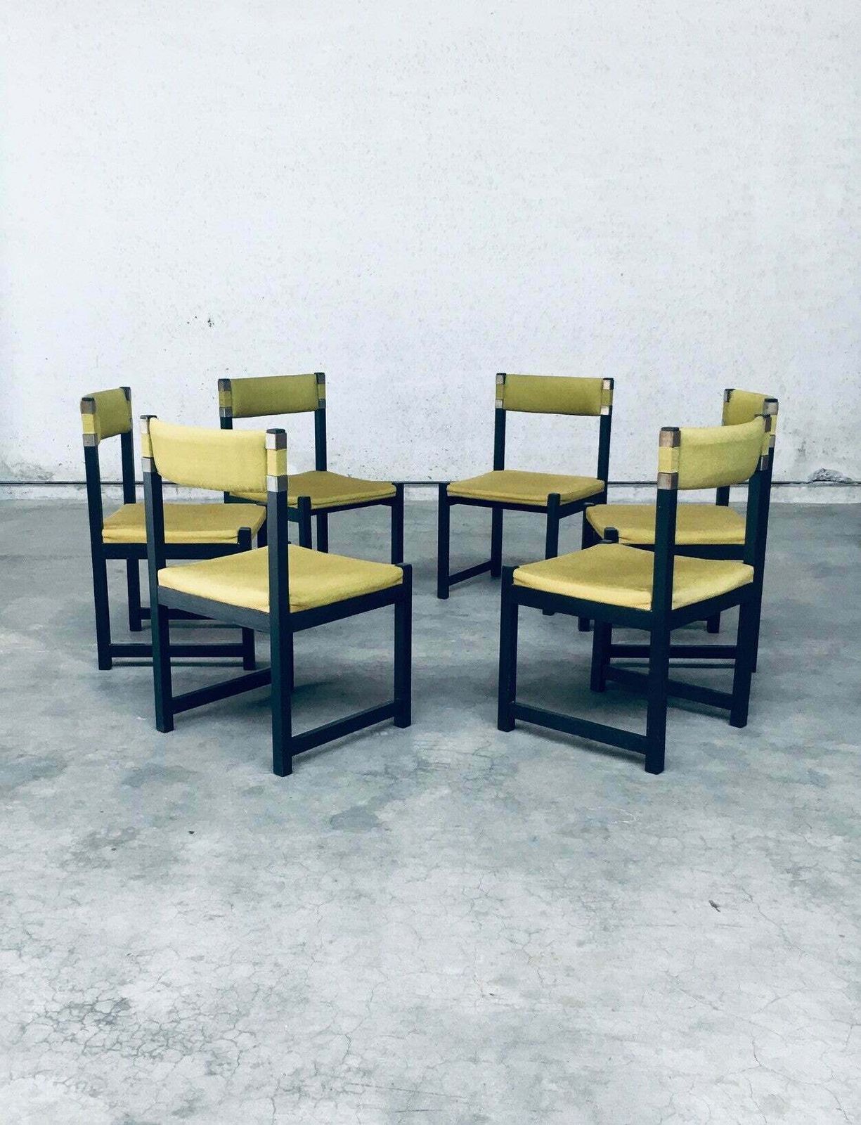 Furniture Midcentury Modern Design Dining Chair Set By J. Batenburg For Mi  Belgium 1969 photo