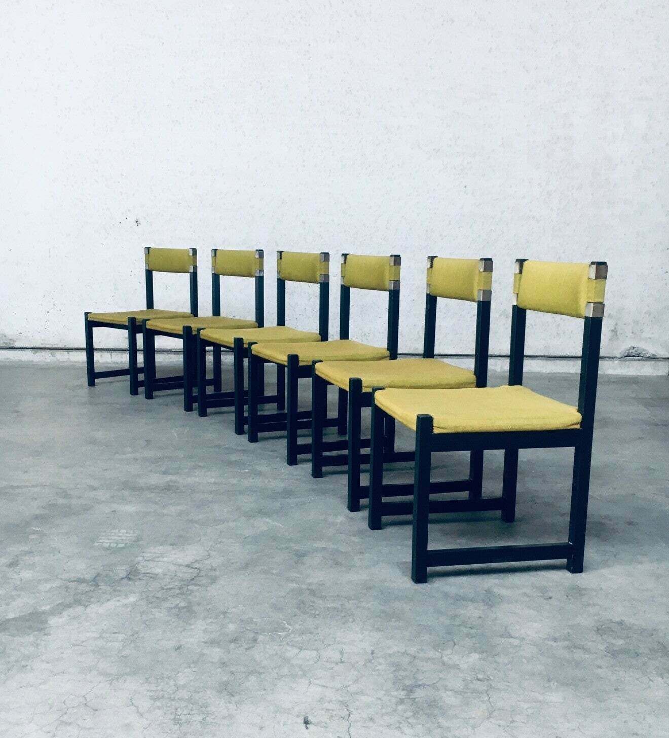 photo vinterior Midcentury Modern Design Dining Chair Set By J. Batenburg For Mi  Belgium 1969