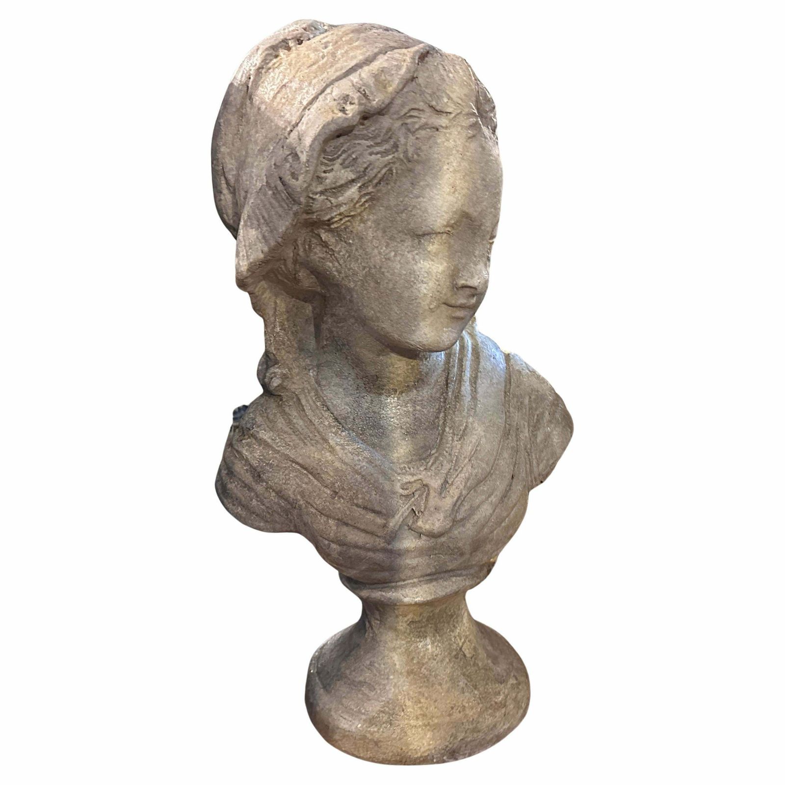 1930s Terracotta Sicilian Sculpture Of A Young Girl