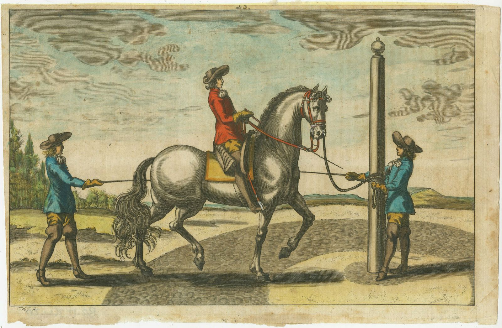 Set Of 2 Antique Horse Riding Prints photo furniture
