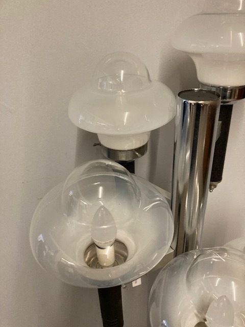 Floor Lamp, Modern 70s Five Lights. Chromed Metal And Murano Glass. Design photo buy