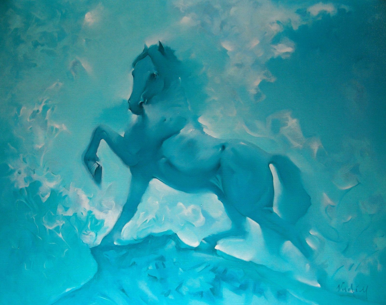 Vadim Kovalev Lunas Horse. Oil On Canvas