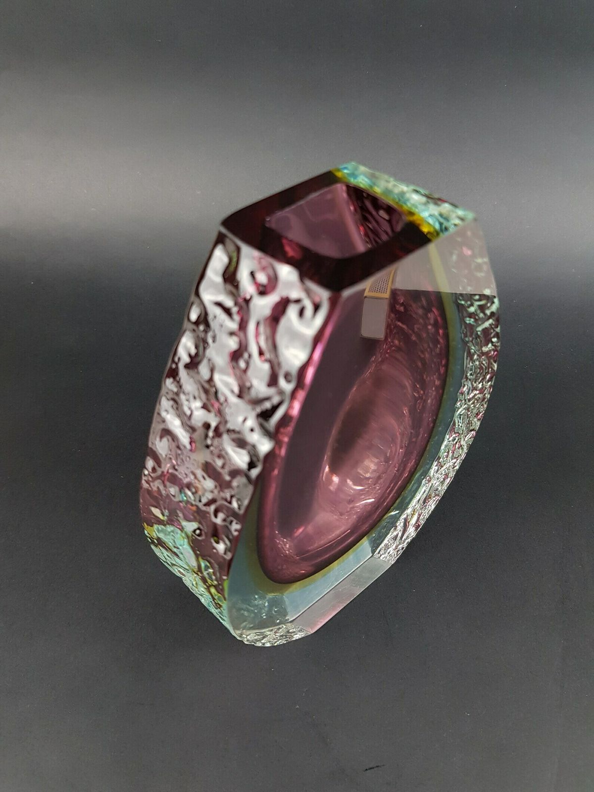 photo furniture Vintage Murano Sommerso Glass Ruby Red Vase By Alessandro Mandruzzato Italian Art Glass 1960 70s