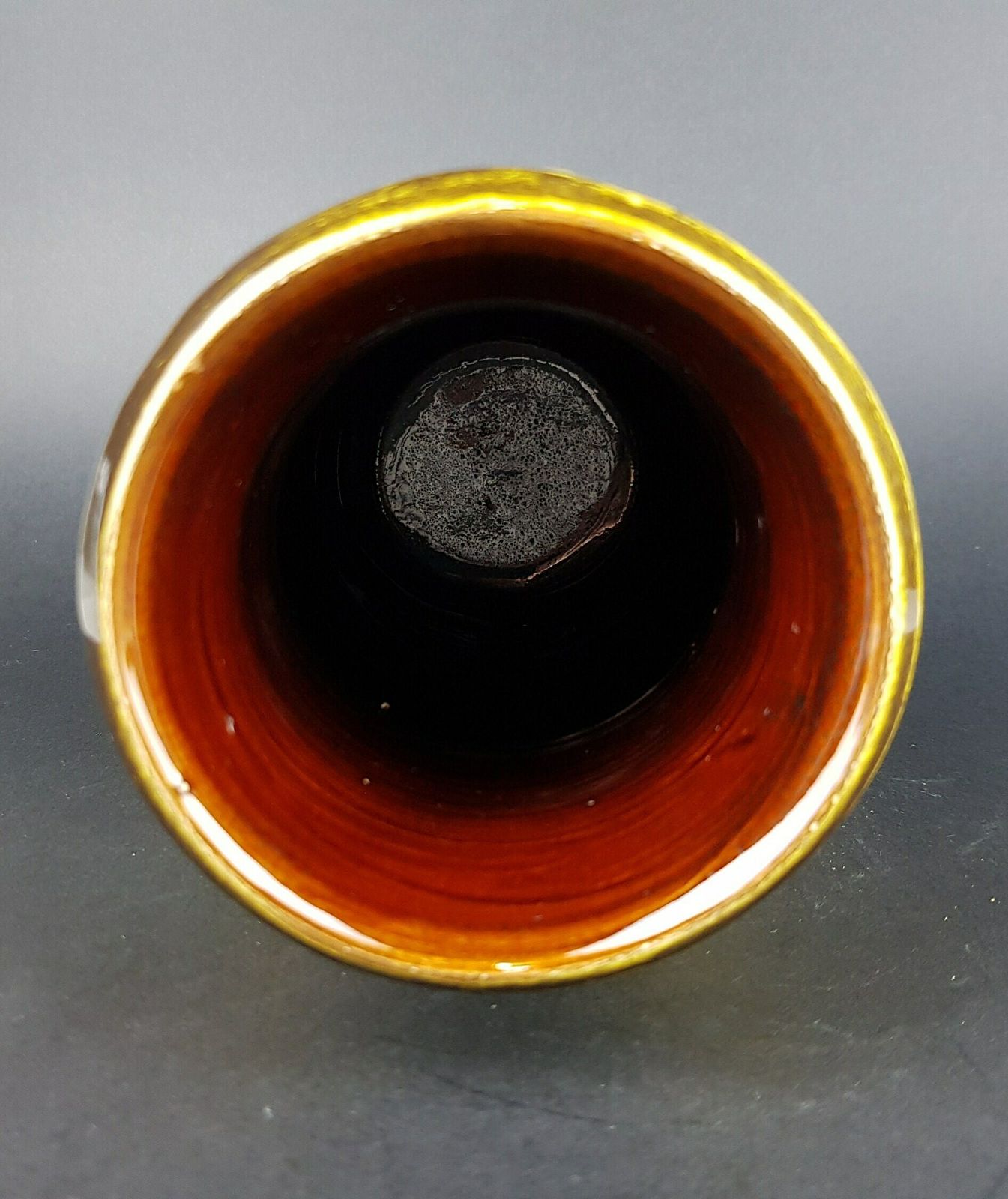 Vintage Silberdistel Keramik Yellow Vase With Black Accents West German Pottery 1970s photo 86.0
