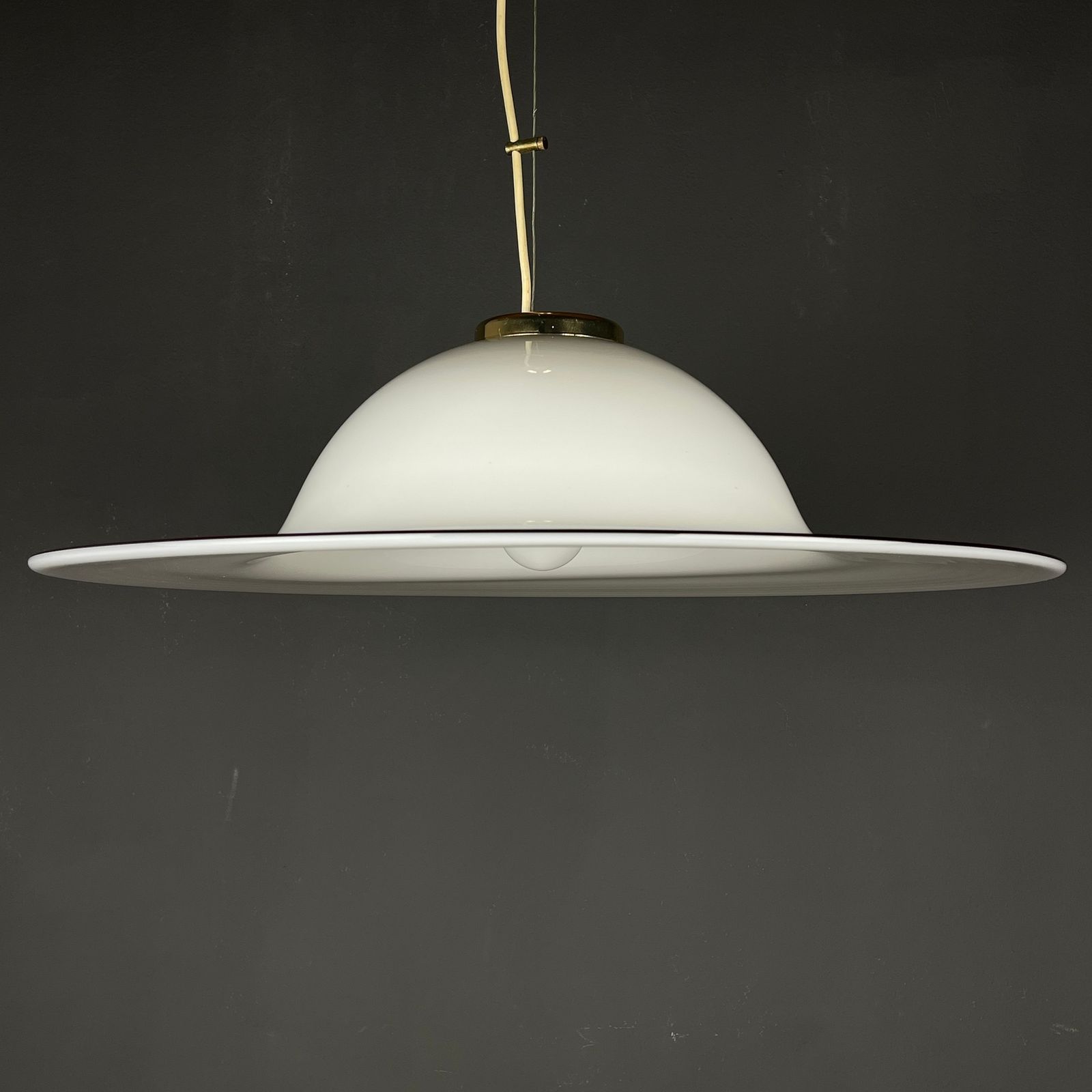 Lighting Vintage Large Murano Glass Pendant Lamp Italy 1970s photo