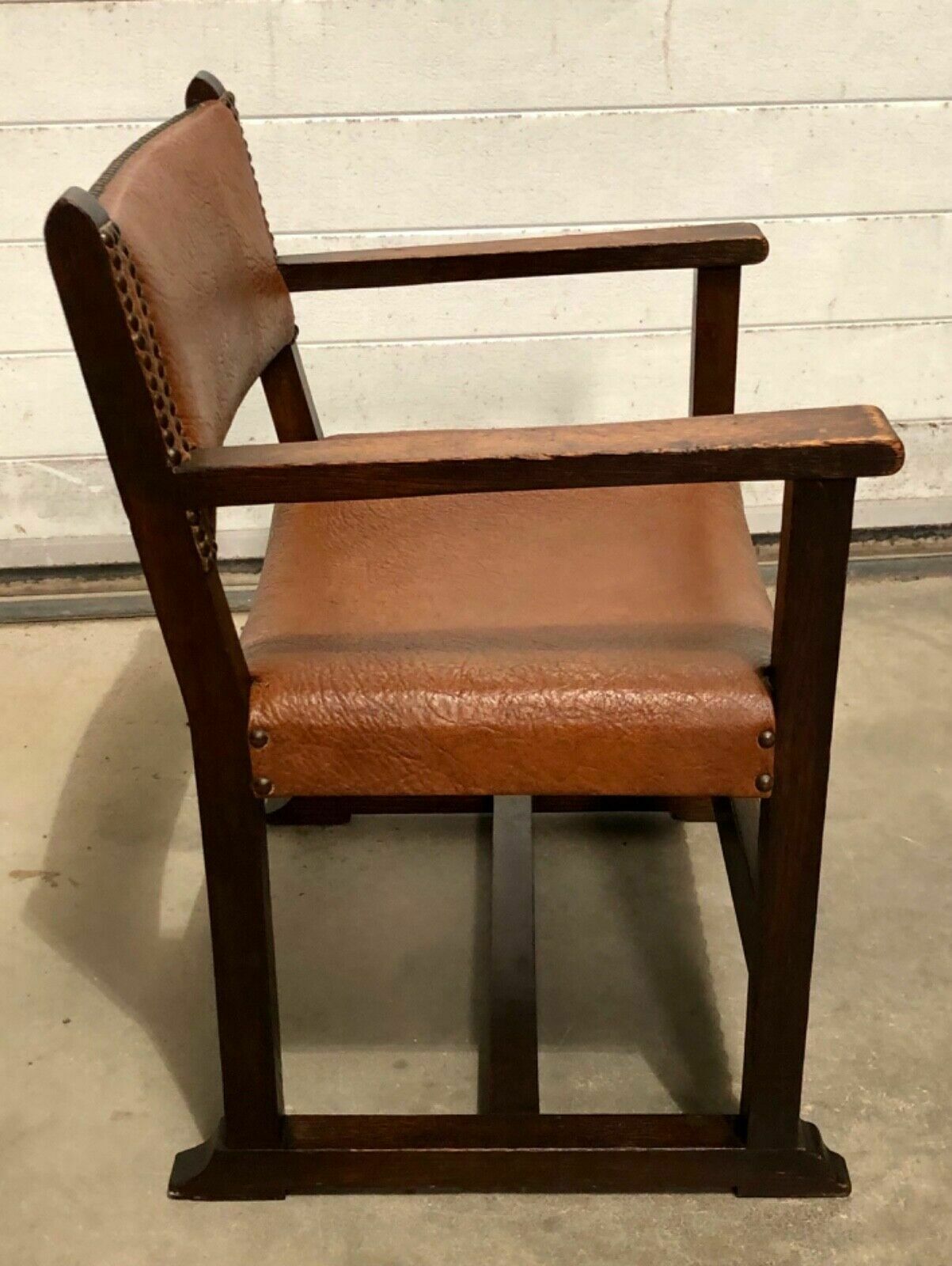 Furniture Handsome Arts And Crafts Oak Nursing Chair / Childs Chair photo