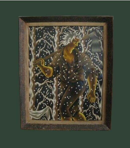 Jean Picart Le Doux " Winter " Framed Coloured Print C1950 photo Art