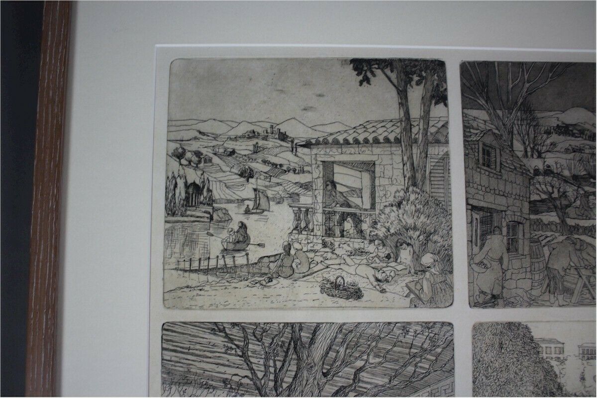 Lithograph "Four Seasons" By The Artist Felicity Father C1977 photo for sale