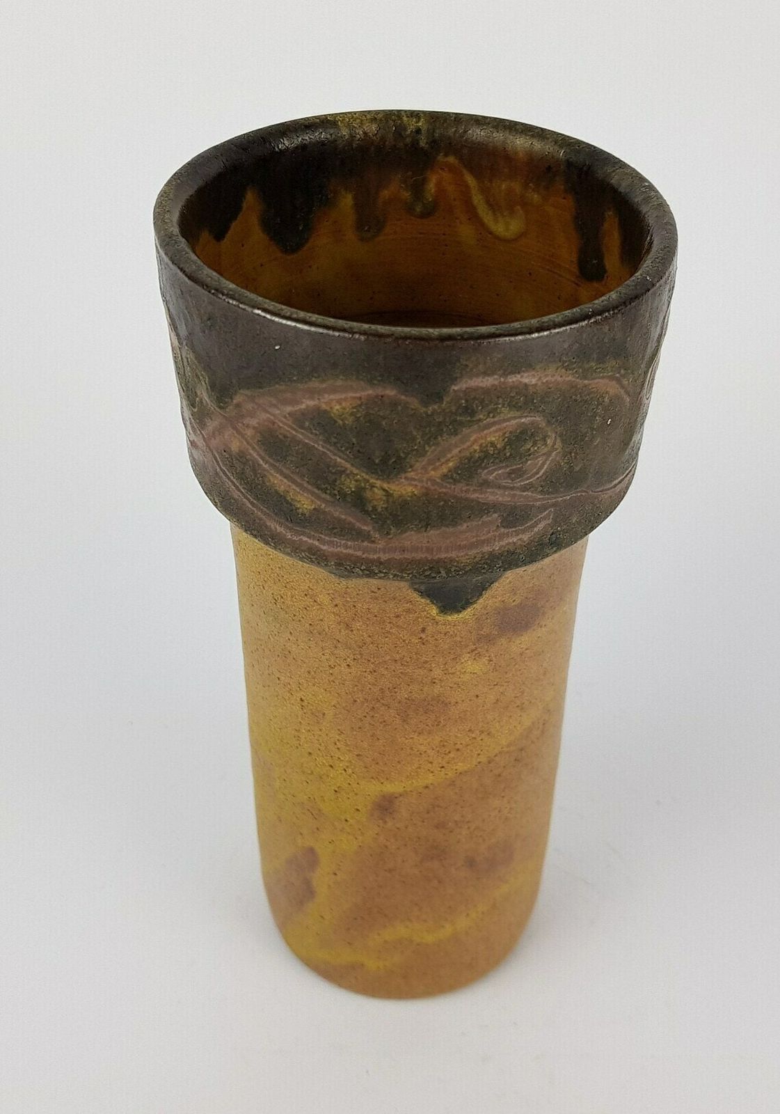 Vintage Luise Duncker Studi0 Keramik Fat Lava Vase West German Pottery photo for sale