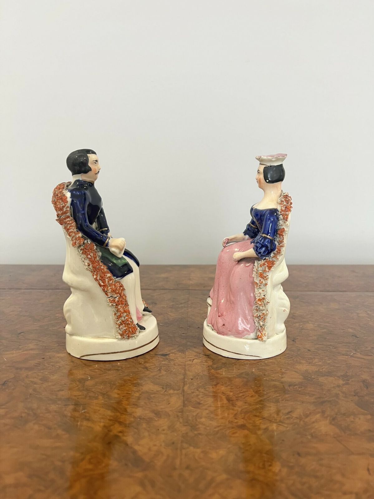 Lovely Pair Of Victorian Staffordshire 'Royal' Figures photo furniture
