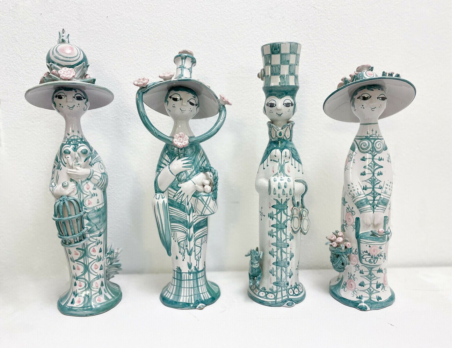 Mid Century Modern "4 Seasons" Ceramic Sculptures By Bjørn Wiinblad