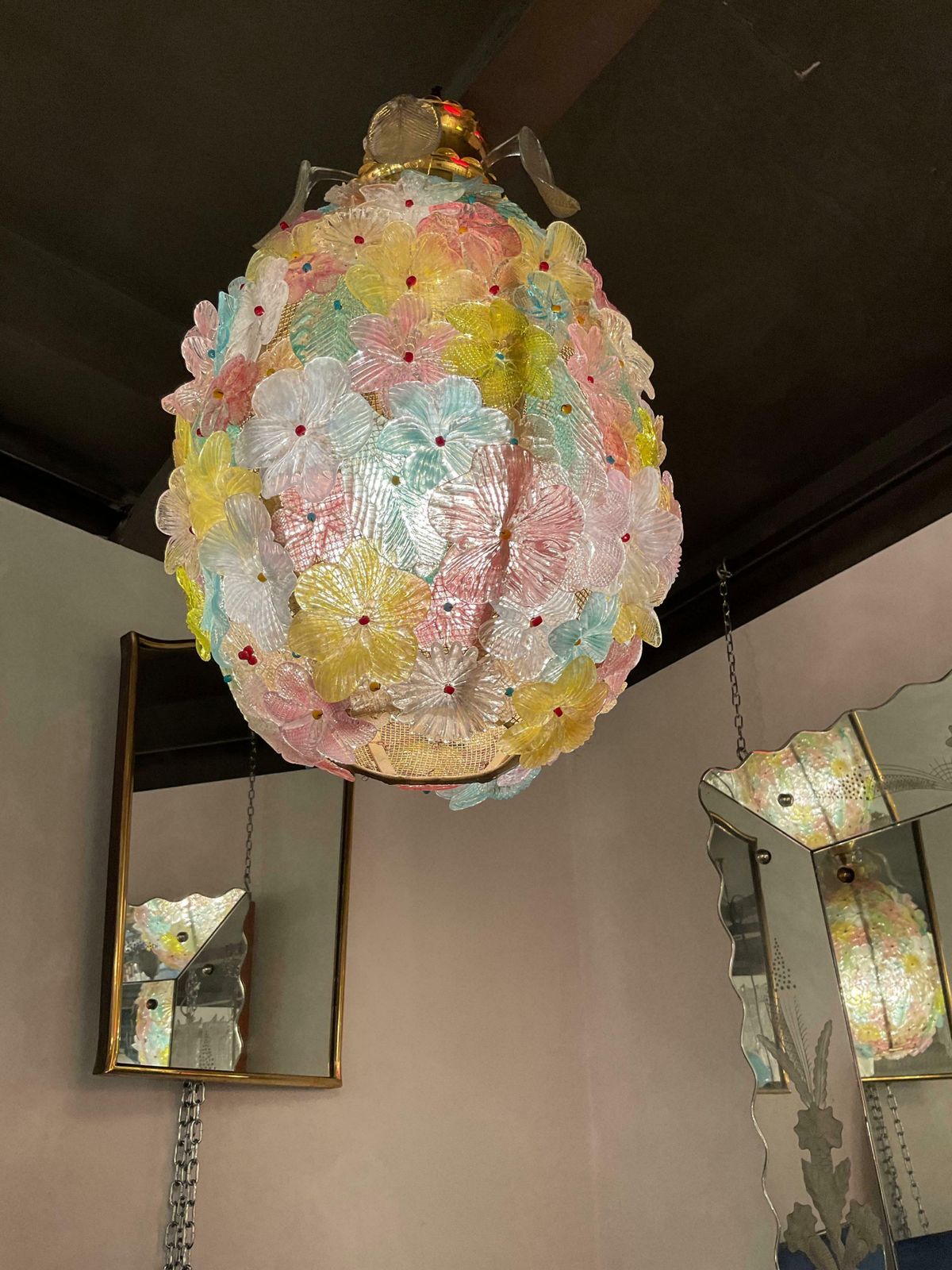 20th Century, Seguso, Murano Glass Chandelier photo vinterior