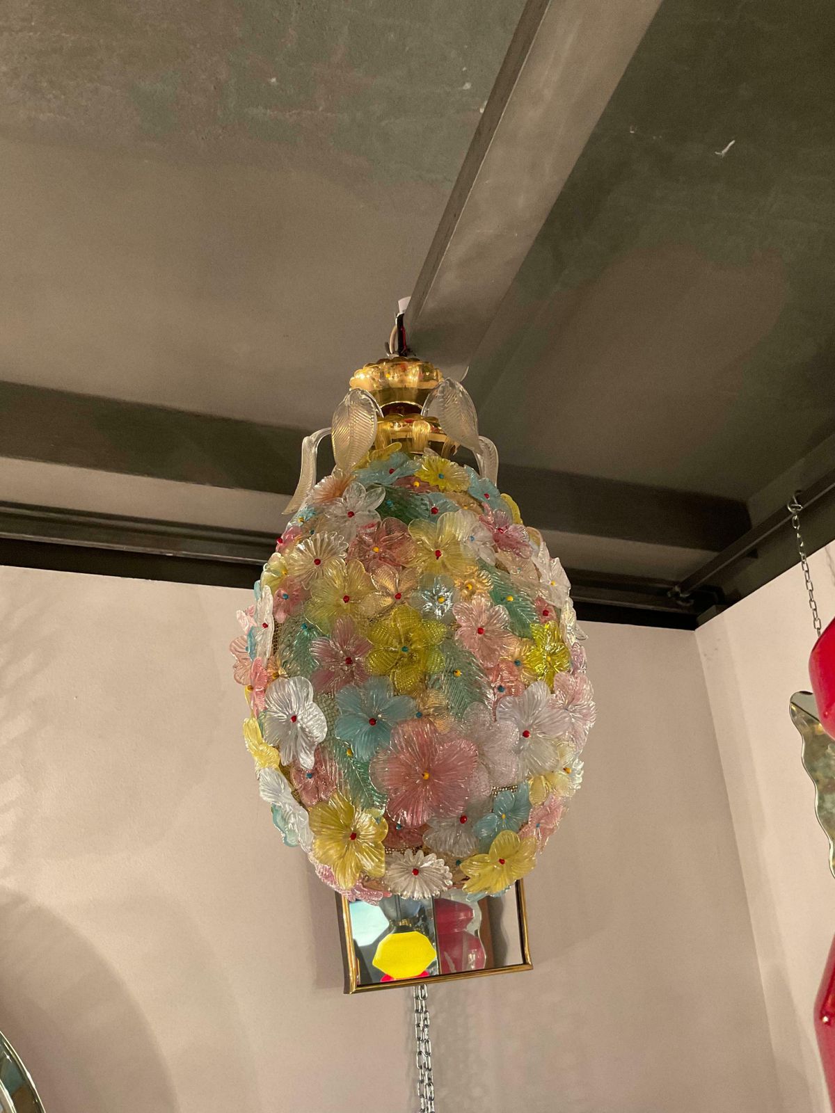 20th Century, Seguso, Murano Glass Chandelier photo vintage