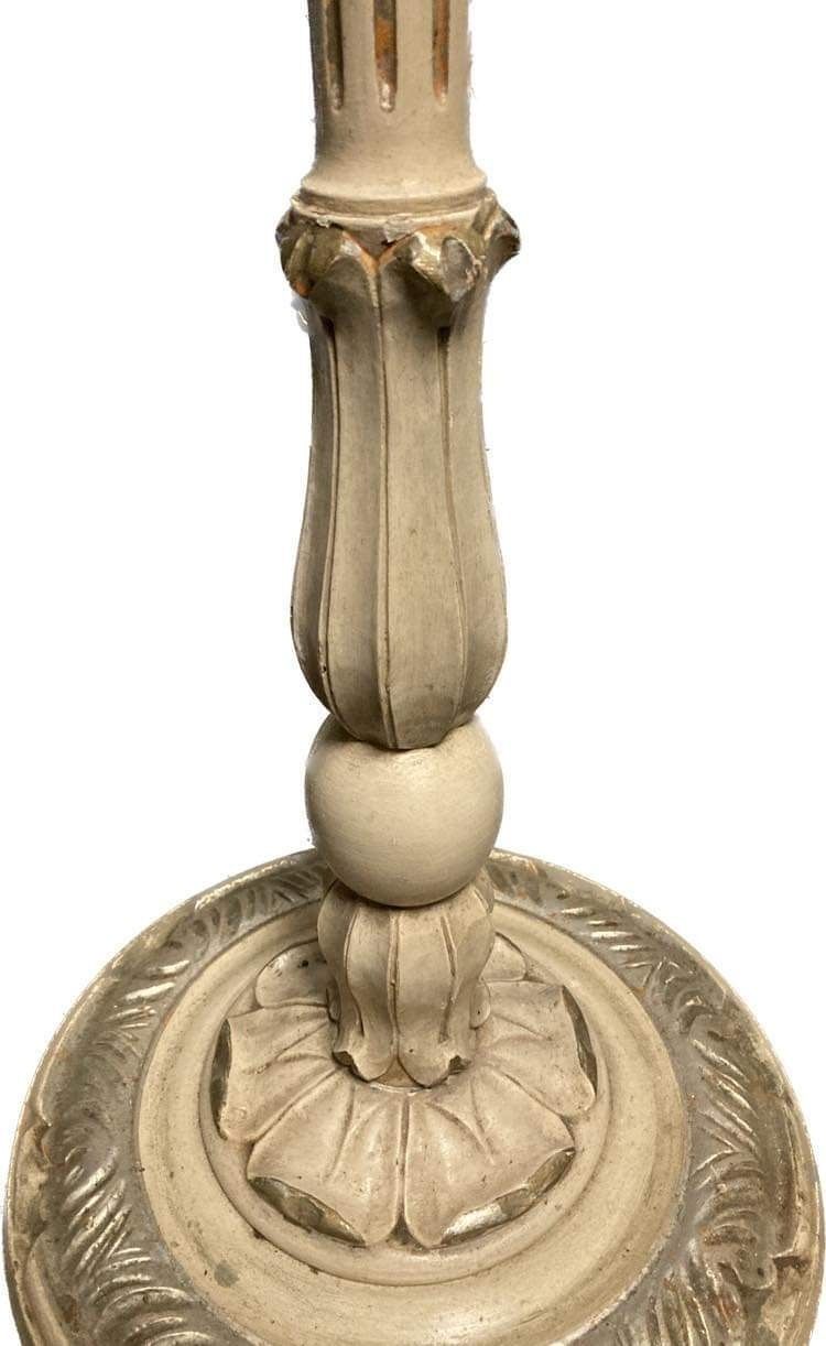 1930s Cream  Wood Painted Standard Lamp photo 265.0