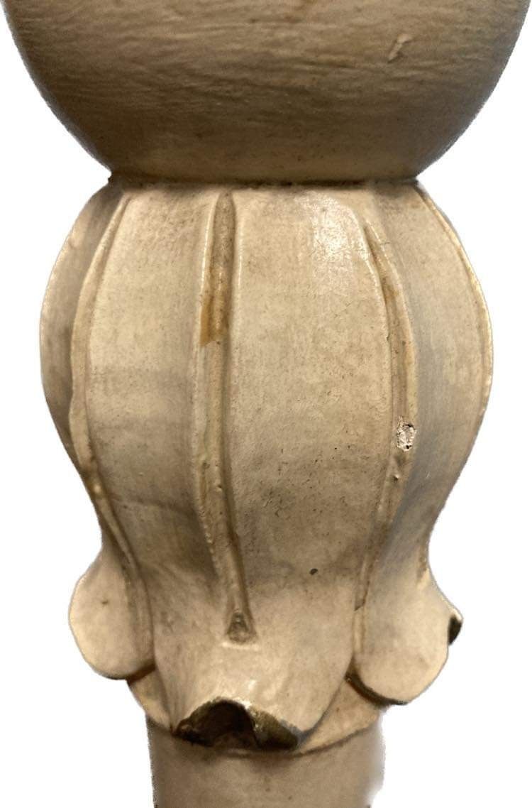 Lighting 1930s Cream  Wood Painted Standard Lamp photo