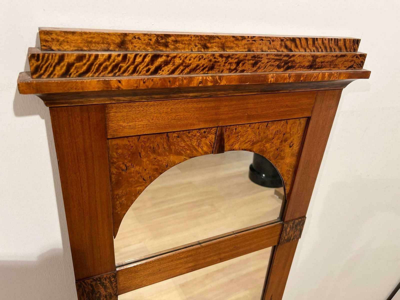 Biedermeier Mirror, Mahogany, Birch And Thuja Roots Wood, Austria, Circa 1820 photo buy