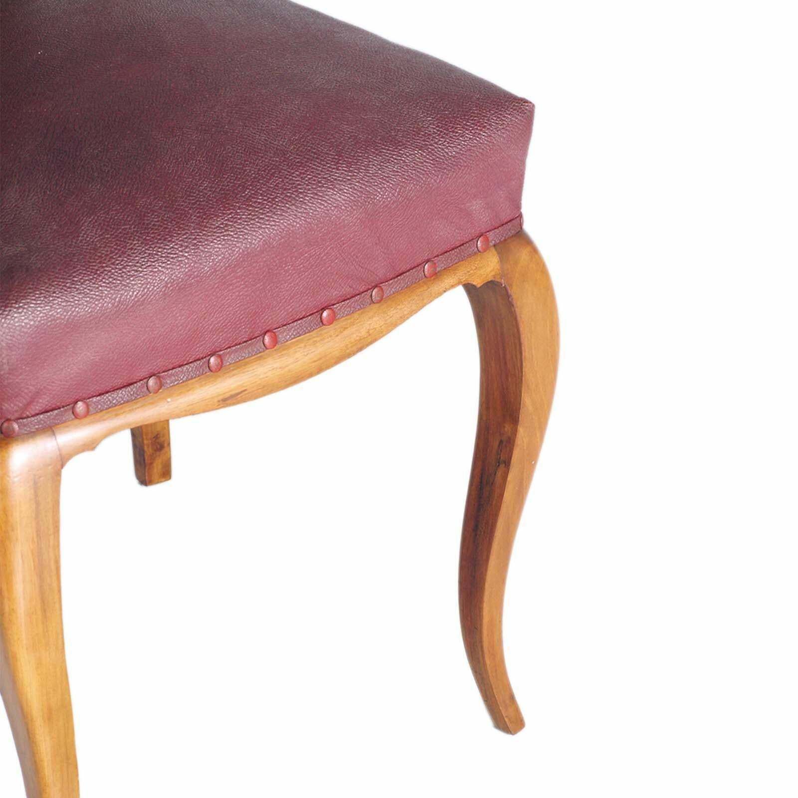 Pair Of 1942 Art Deco Side Chairs, In Beech Wood By Osvaldo Borsani All Original photo furniture