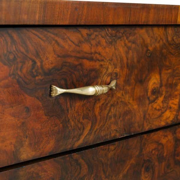 1920s Art Deco Commode By Gaetano Borsani Burl Walnut Wox Polished photo for sale