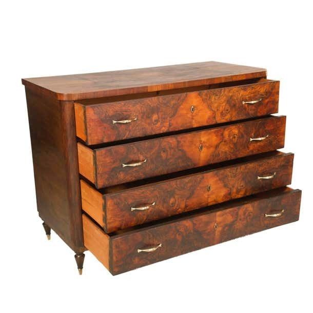 1920s Art Deco Commode By Gaetano Borsani Burl Walnut Wox Polished photo Furniture