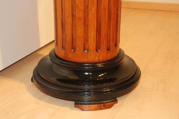 photo furniture Neoclassical Rotating Pedestal Beech Wood French Polished Germany Circa 1920