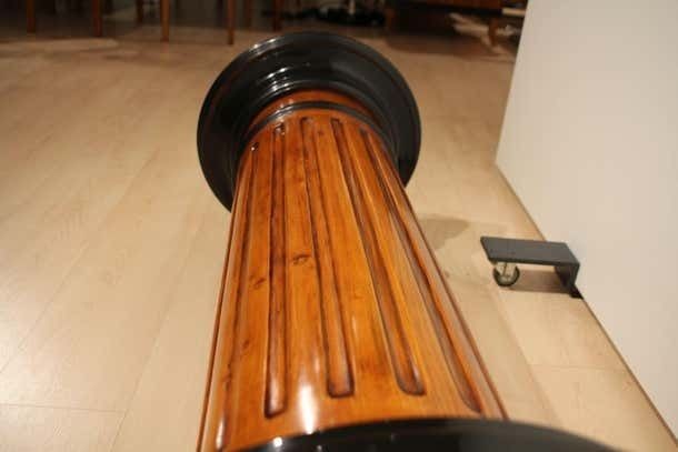 photo vinterior Neoclassical Rotating Pedestal Beech Wood French Polished Germany Circa 1920
