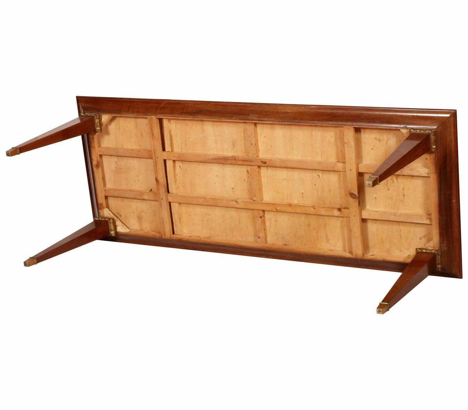 1950s Dinner Table Palazzi Dell'arte Cantù Paolo Buffa Walnut Maple Inlaid photo vinterior