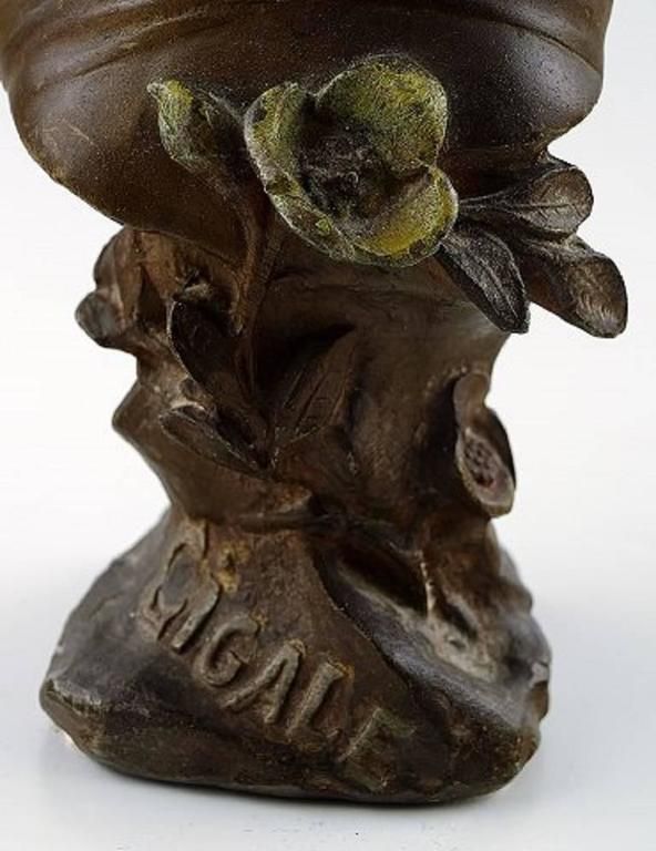 Julien Caussé, Art Nouveau Bronze Bust Of A Young Beauty, France, Circa 1900 photo for sale
