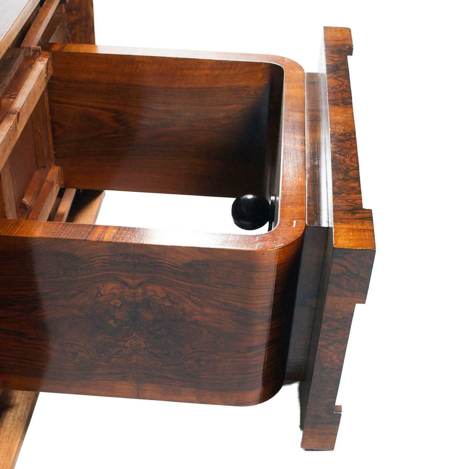 1920s Art Deco Extendable Table By Osvaldo Borsani In Burl Walnut photo Furniture